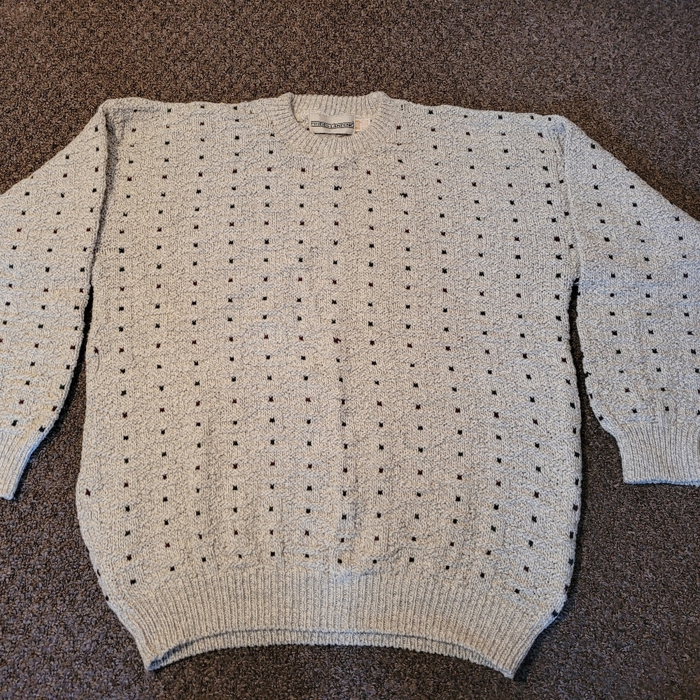 Prides Landing USA Crewneck Cable Knit Sweater